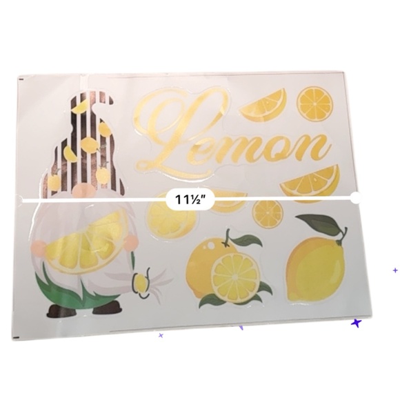 Gnome & Lemon Wall Decals  Peel and Stick Stickers - Picture 3 of 8